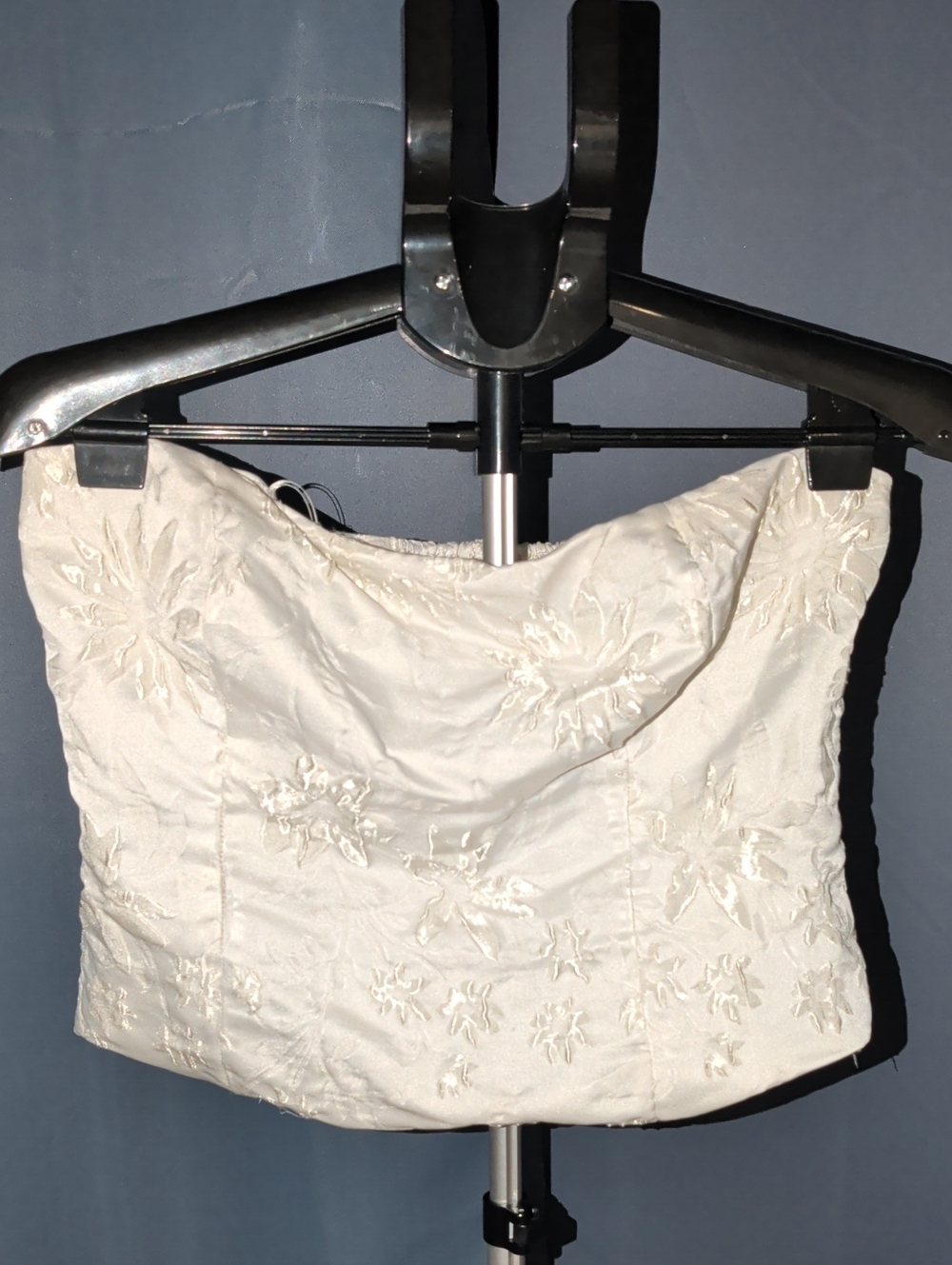 Reformation White Strapless Bustier Top